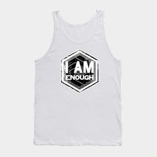 I AM Enough - Affirmation - Black Tank Top